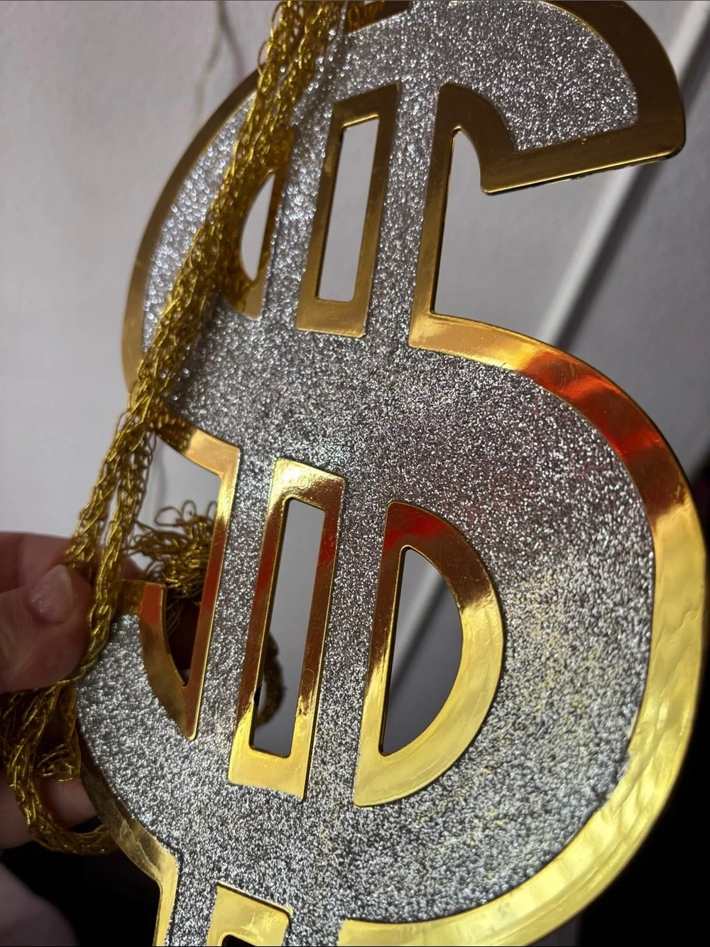 Dollar Sign Necklace Prop